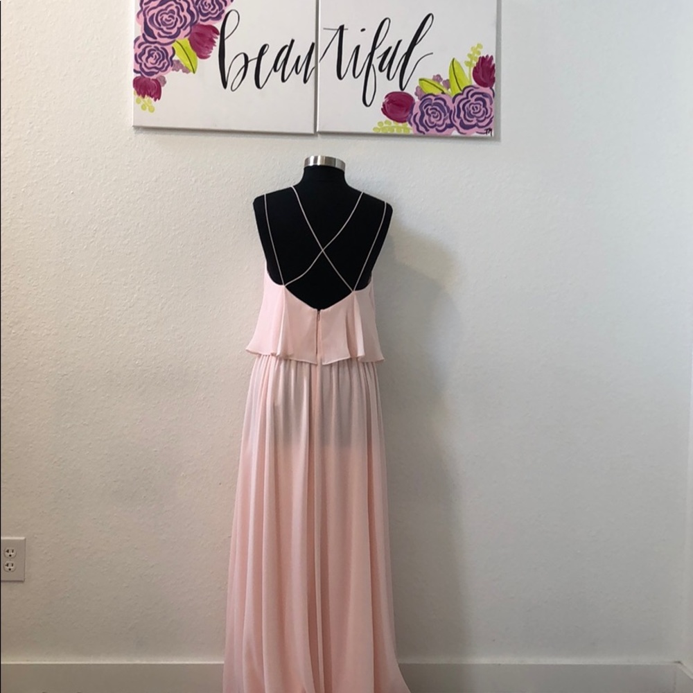 Soft pink chiffon dress - Picture 2 of 4
